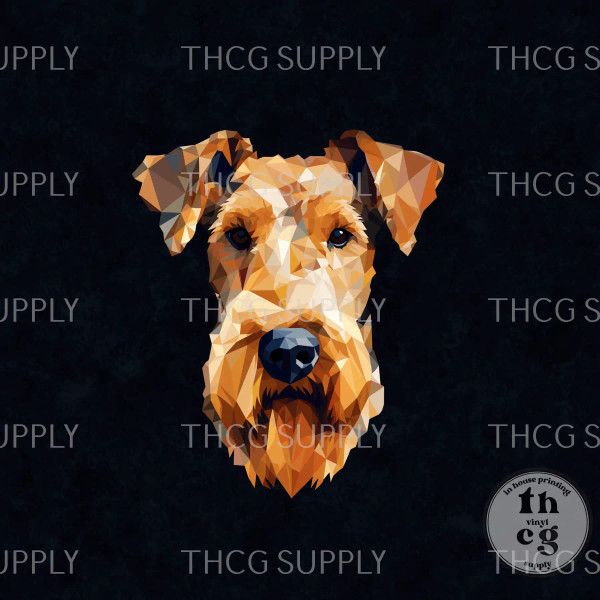 Panel - Geometric Airedale Terrier