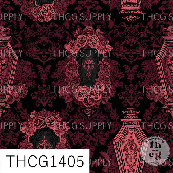 THCG1405 Goth Red Coffin
