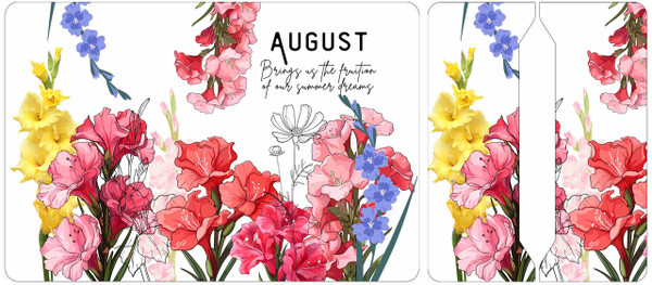 Cut and Sew Retail - Mini Notebook Cover  - August Floral on Litchi Vinyl