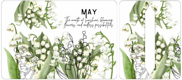 Cut and Sew Retail - Mini Notebook Cover - May Floral on Litchi Vinyl