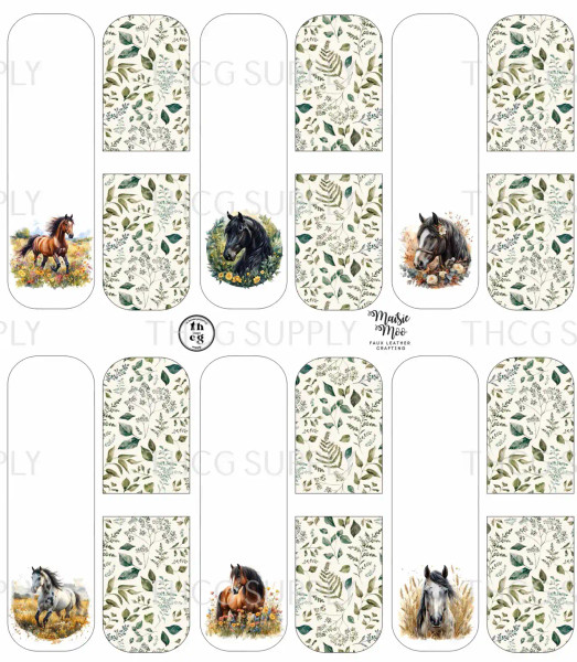 Cut and Glue -  Maisie Moo Bookmarks Horses