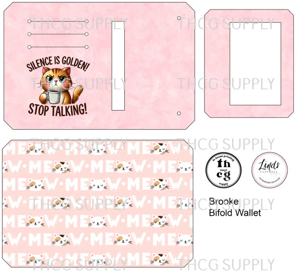 Cut and Sew - Brooke Bifold Wallet Silence is golden