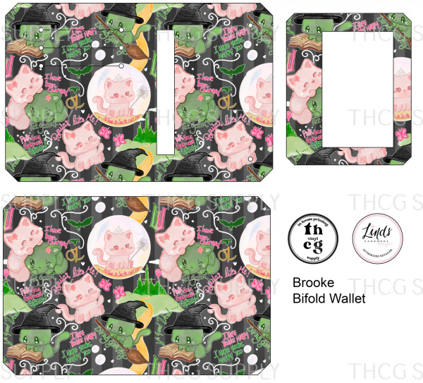 Cut and Sew - Brooke Bifold Wallet ID143 Wicked Kitties