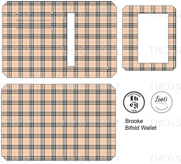 Cut and Sew - Brooke Bifold Wallet UA003 BB Plaids