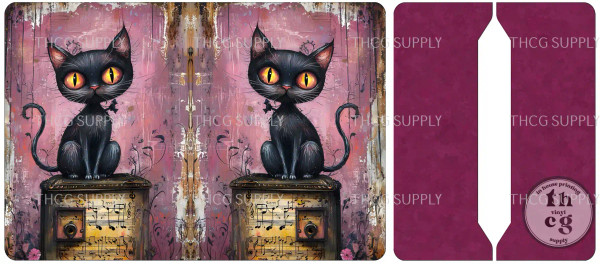 Cut and Sew - Mini Notebook Cover  J962 Victorian Cat