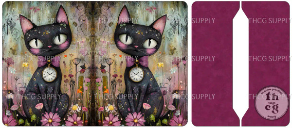 Cut and Sew - Mini Notebook Cover J985 Victorian Cat
