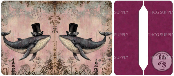 Cut and Sew - Mini Notebook Cover J970 Victorian Whale