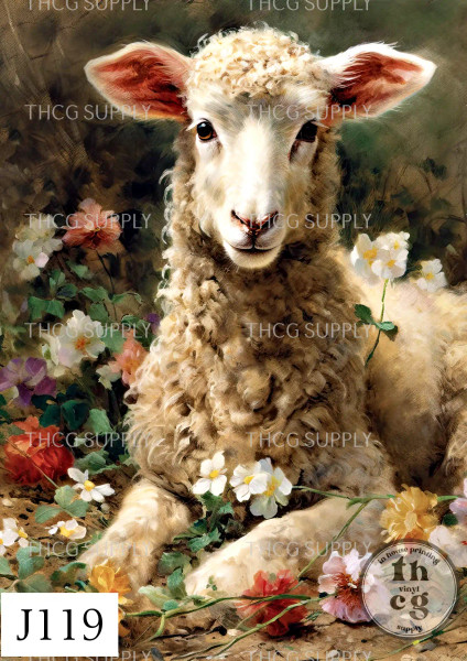 Journal Panel -J119 Vintage Style Spring Lamb