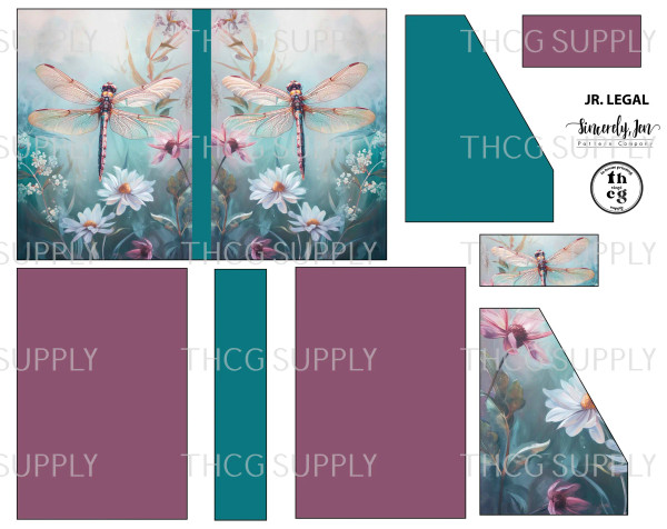 Cut and Sew - Moondance Template JR Legal J834 Dragonflies