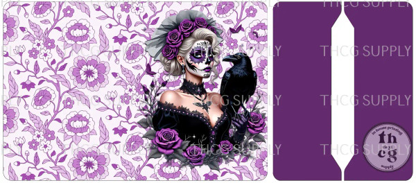 Cut and Sew - Mini Notebook ZD MNB Sugar Skull Flowers Purple