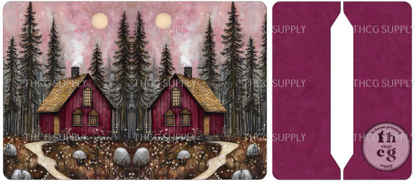 Retail Cut and Sew - Mini Notebook J968 Victorian Houses on Smooth vinyl