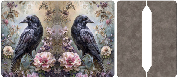 Retail Cut and Sew - Mini Notebook  J854 Crow on smooth vinyl