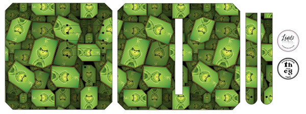 Retail Cut and Sew - Purse Pal PPD Grinch on litchi vinyl