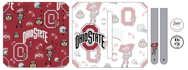 Retail Cut and Sew - Purse Pal JCD O State in Litchi vinyl