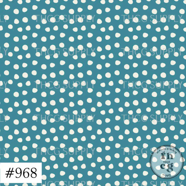 #968 Teal Dots