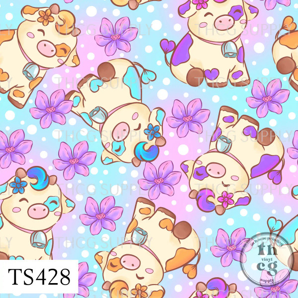 TS428 Pastel Cows
