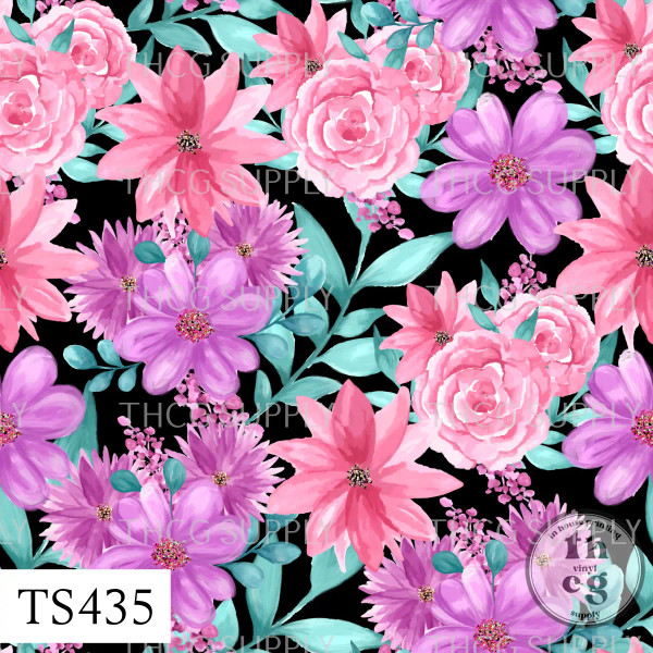TS435 Pink Florals