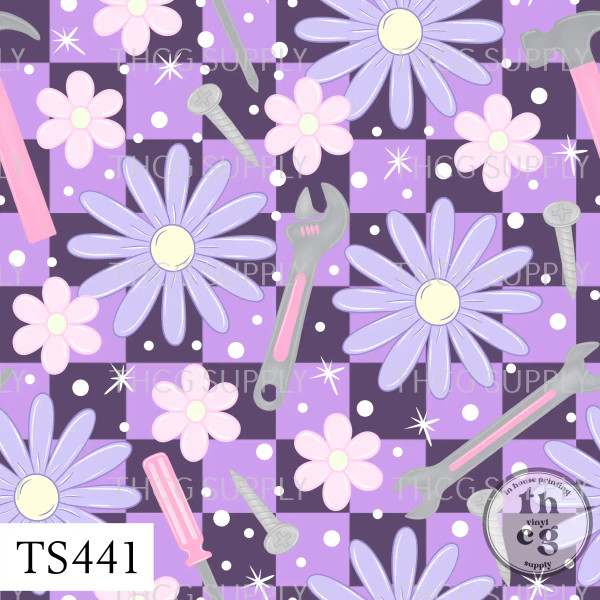 TS441 Floral Tool Purple Grey