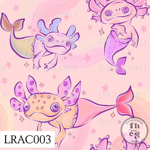 LRAC003 Axolotl Mermaids Pink