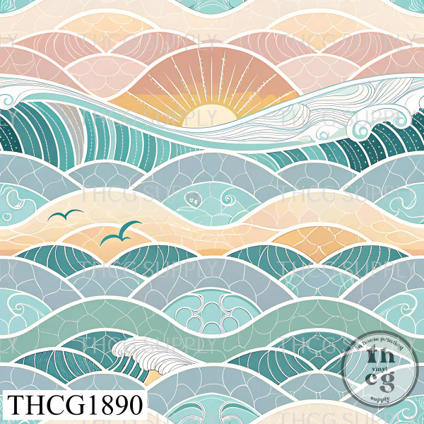 THCG1890 Turquoise Waves