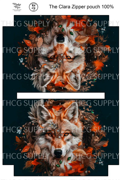 Cut and Sew - Clara Zipper Pouch J18 Autumn Wolf Gem