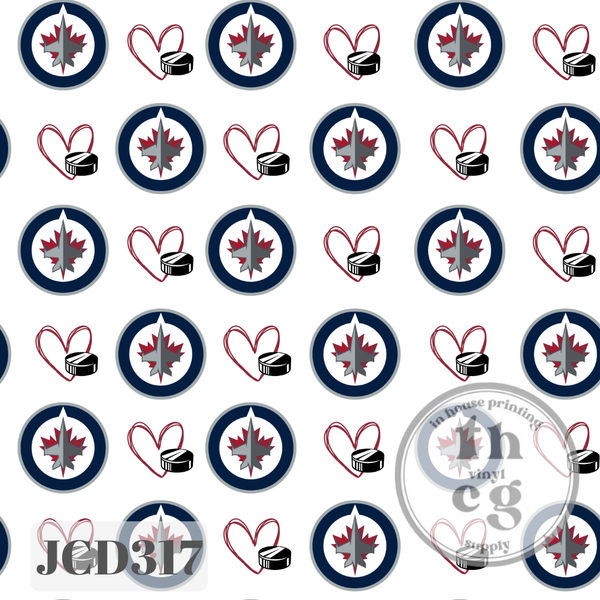 JCD317 Love Jets Hockey White