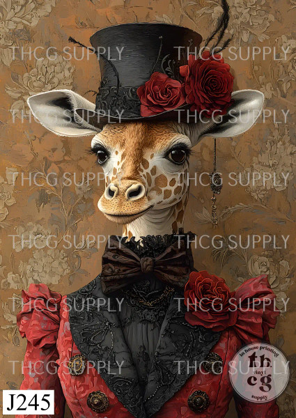 Journal Panel -J245 Anthro Giraffe