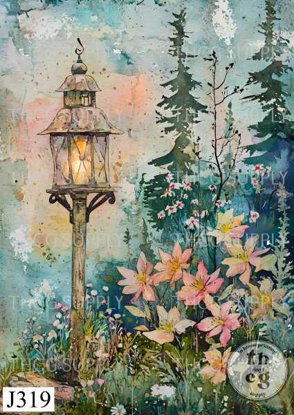 Journal Panel -J319 Pastel Whimsy Lights