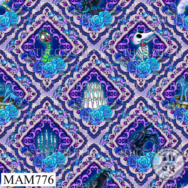 MAM776 Corpse Bride Lace Light Purple