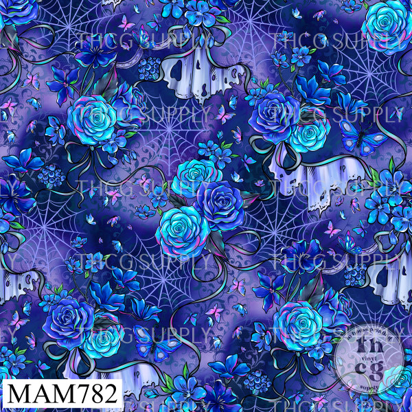 MAM782 Corpse Bride Flowers Purple