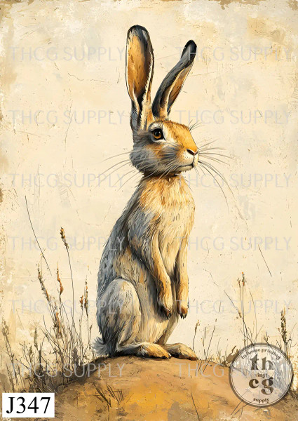 Journal Panel -J347  Whimsical Desert Hare