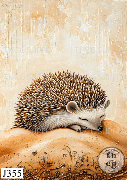 Journal Panel -J355  Whimsical Desert Hedgehog