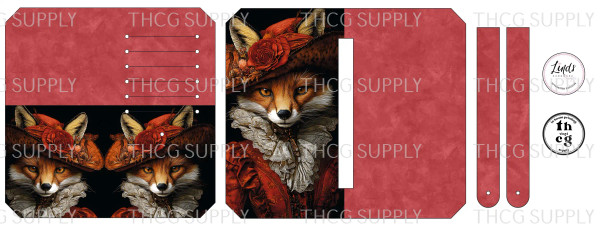 Cut and Sew - Mini Notebook Cover J247 Anthro Fox