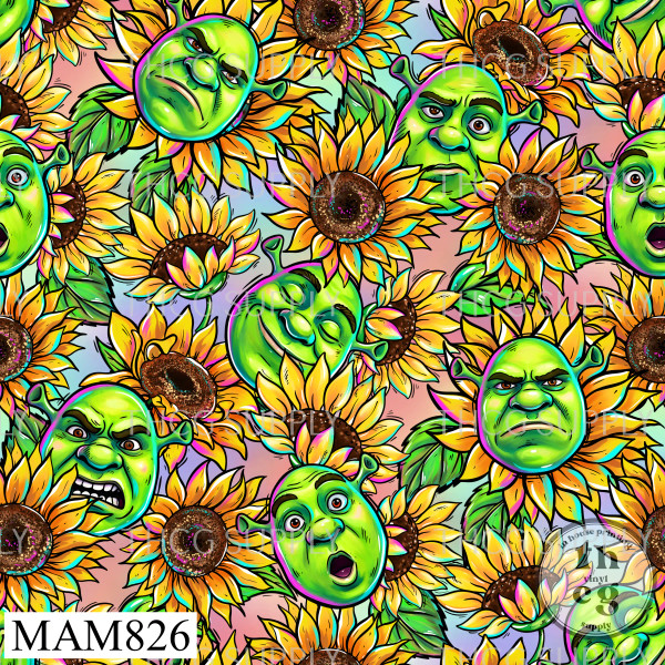 MAM826 Shrek Sunflower Pink Blue