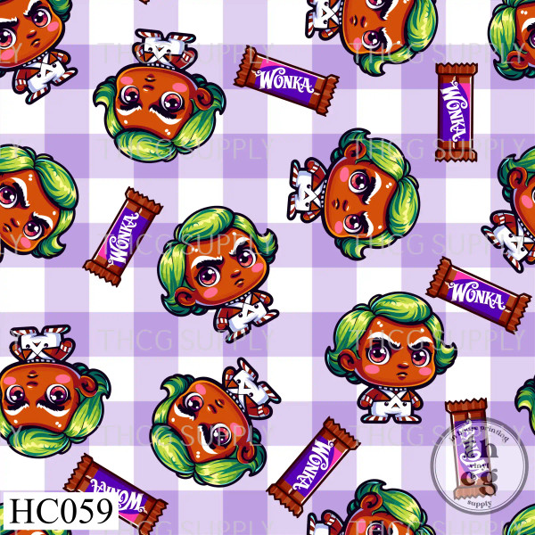 HC059 Oompa Wonka Pink check