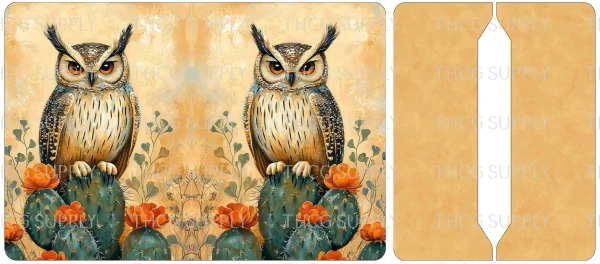 Cut and Sew - Mini Notebook Cover J353 Whimsical Desert Owl