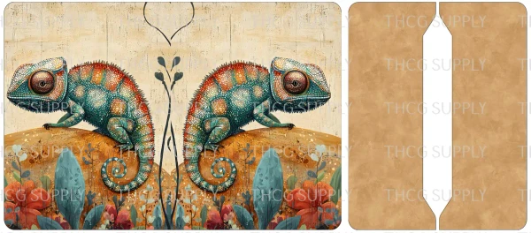 Cut and Sew - Mini Notebook Cover J359 Whimsical Desert Chameleon
