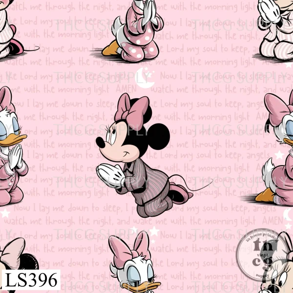 LS396 Now I lay me down to sleep pink
