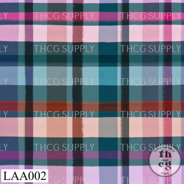 LAA002 Teal plaid darker