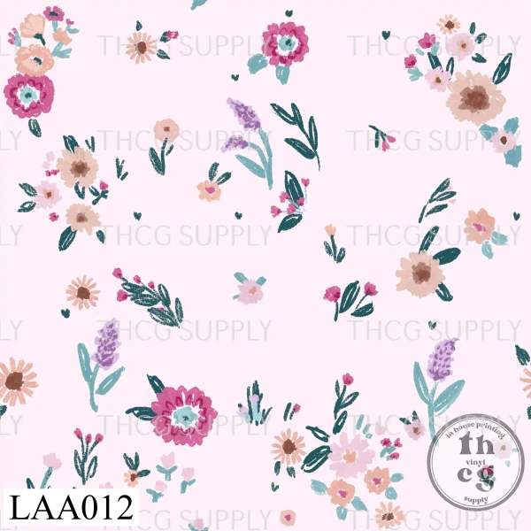 LAA012 A little magic floral pink