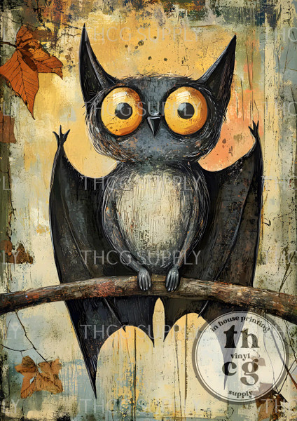 Retail Journal Panel  -  J737 Bats A4 size on Smooth Vinyl