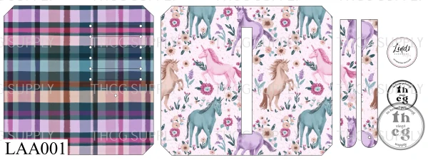 Cut and Sew - Purse Pal LAA001 Unicorn floral pink