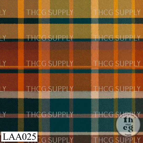 LAA025 Woodsy trail plaid forest teal