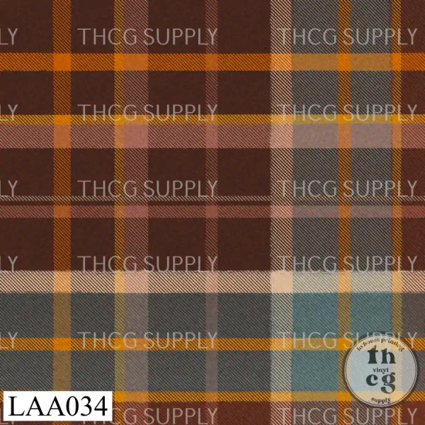 LAA034 Cozy fall plaid softer dark walnut mix