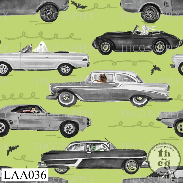 LAA036 Monster Cars Green