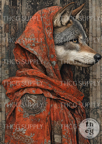 Retail Journal Panel  - J239 Anthro Wolf A5 size on Canvas