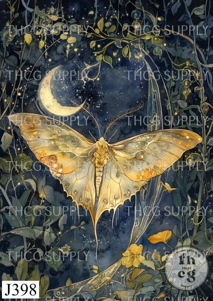 Journal Panel -J398 Astral Dreams and Dark Woods Moth