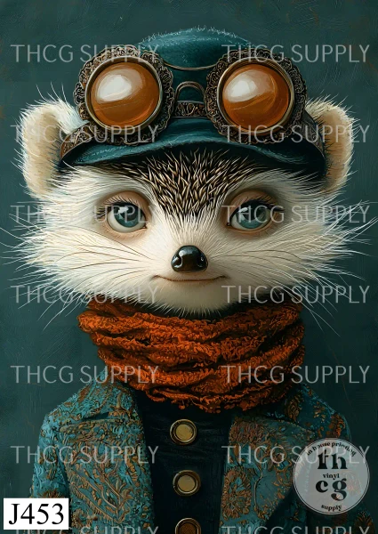 Journal Panel -J453 Anthro Animal Hedgehog