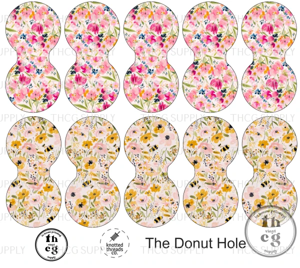 Cut and Sew - The Donut Hole -THCG1700 and THCG1711 Florals Bundle