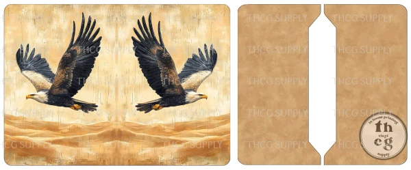 Cut and Sew - Passport Cover -J346  Whimsical Desert Eagle